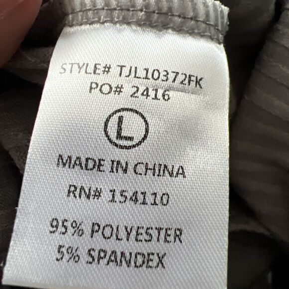 NEW JLUXLABEL Ribbed Tank Bodysuit ZipperGray Size Large NWT Stretch - Picture 7 of 8